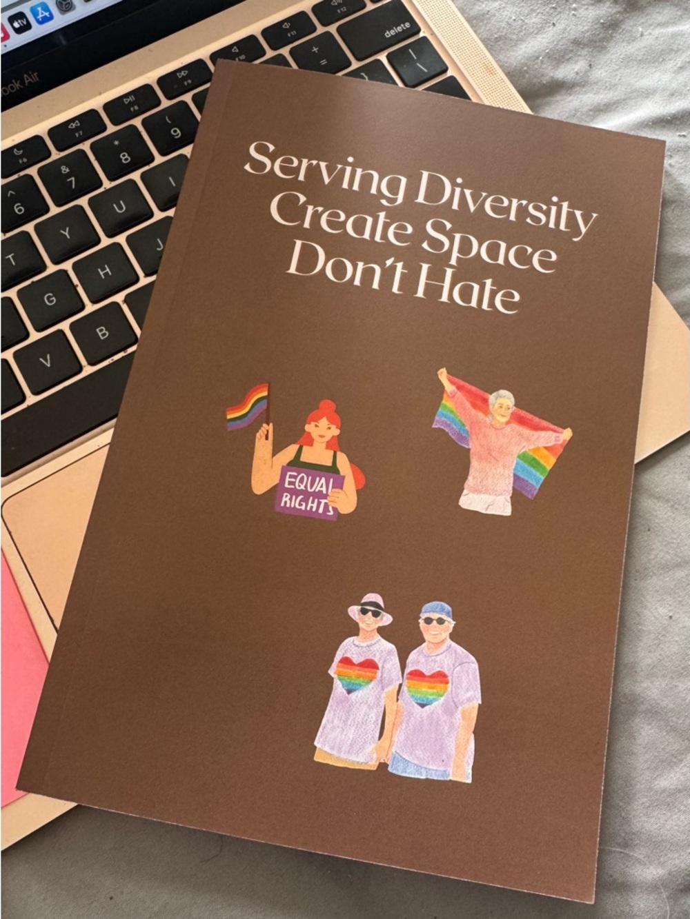 Serving Diversity Create Space Don't Hate Brown Notebook by